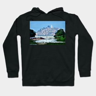 Vue sur l'ile Janitzio de Patzcuaro Hoodie